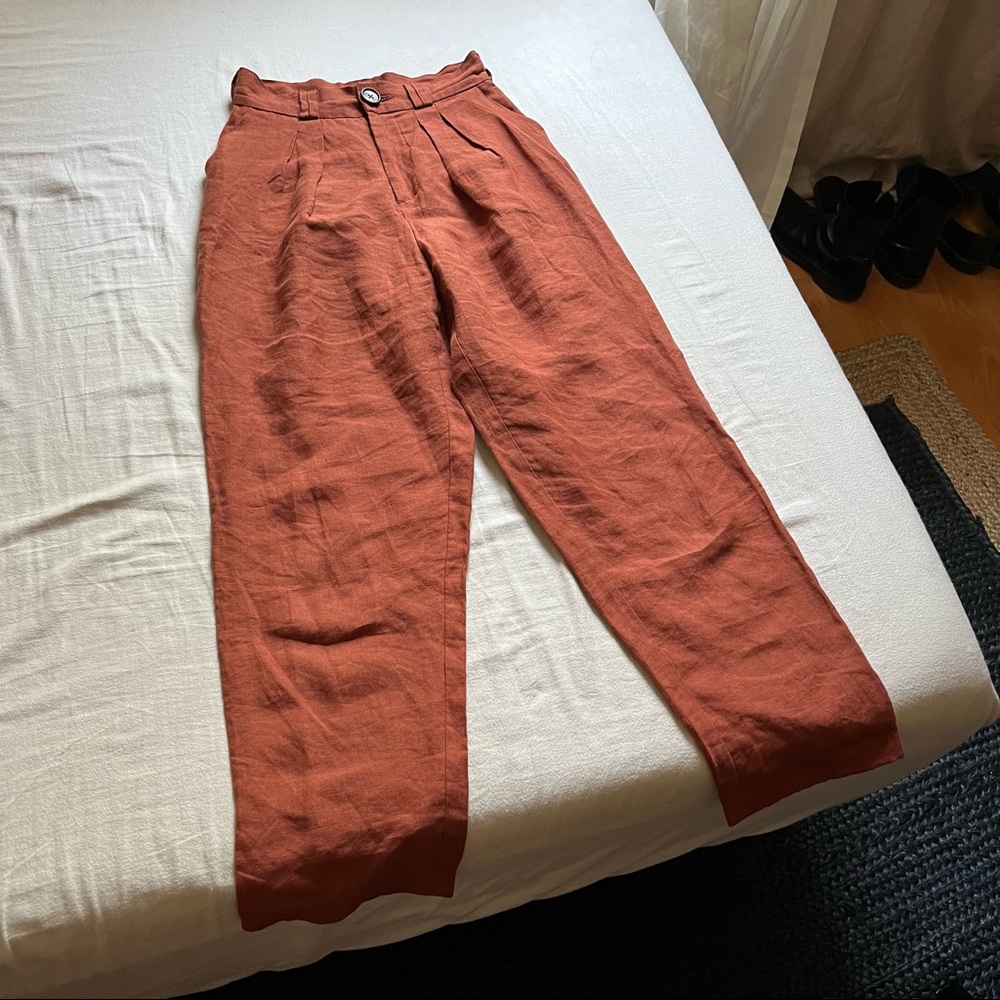 Amalka Linen Trousers Pants